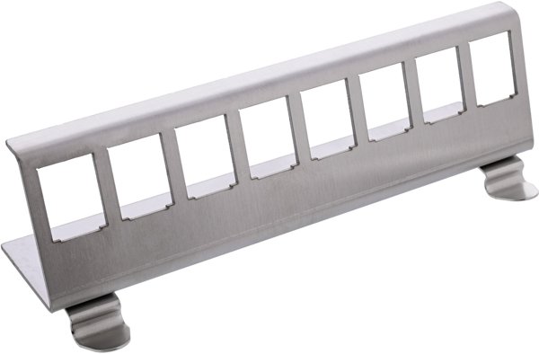 InLine® Keystone SNAP-In Metall-Modulhalter, 8-fach für Hutschiene