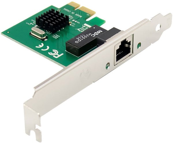 InLine® Gigabit Netzwerkkarte, 1x RJ45 1Gb/s, PCIe x1, low profile Slotblech