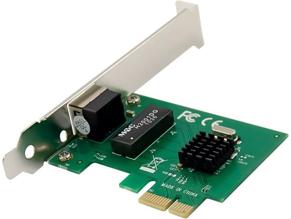 InLine® Gigabit Netzwerkkarte, 1x RJ45 1Gb/s, PCIe x1, low profile Slotblech