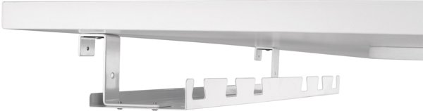 InLine InLine® Cable guide/shelf for under-table mounting, white