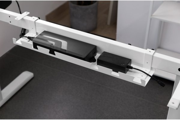 InLine InLine® Cable guide/shelf for under-table mounting, white