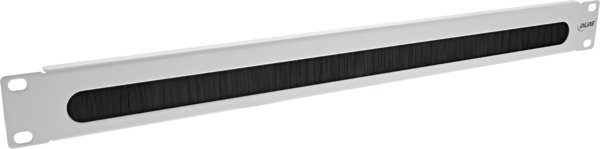 InLine InLine® 19" cable entry plate with brush, 1U, RAL 7035 grey