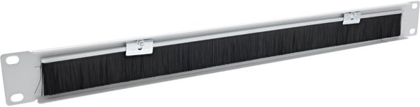 InLine InLine® 19" cable entry plate with brush, 1U, RAL 7035 grey