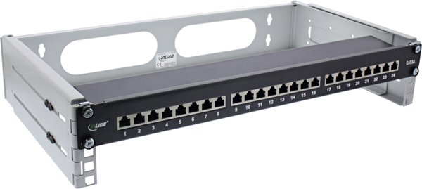 InLine InLine® 19" foldable rack, 2U, 24-40cm depth, grey