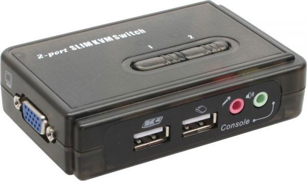 InLine® KVM Switch, 2-fach, USB, mit Audio - 60612I