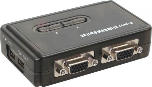 InLine® KVM Switch, 2-fach, USB, mit Audio - 60612I