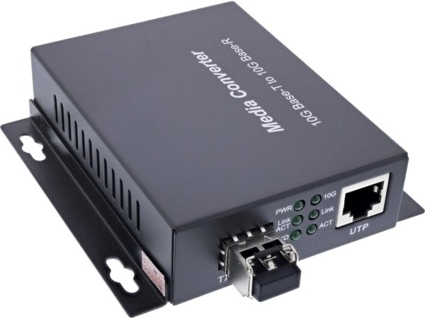 InLine® Netzwerk Media Konverter 10Gb/s TP zu SFP+ LWL (für LC Duplex), MM, 300m