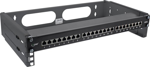 InLine InLine® 19" foldable rack, 2U, 24-40cm depth, black