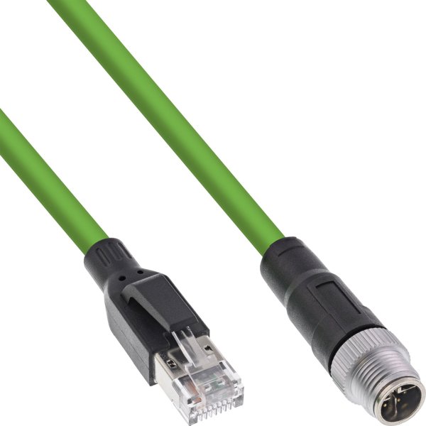 InLine Καλώδιο Δικτύου Industrial M12 8-pin X-coded σε RJ45, Cat.6A PUR, 5m