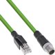 InLine Καλώδιο Δικτύου Industrial M12 8-pin X-coded σε RJ45, Cat.6A PUR, 5m