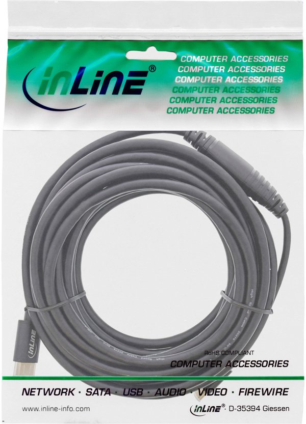 Kαλώδιο InLine USB-C σε HDMI, 5m, Eaton, Μαύρο