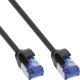 InLine Patch Cable Slim Cat.6A S/FTP, Εύκαμπτο TPE (LSZH), PoE, Μαύρο, 1m