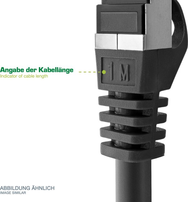 InLine Patch Cable Slim Cat.6A S/FTP, Εύκαμπτο TPE (LSZH), PoE, Μαύρο, 1m