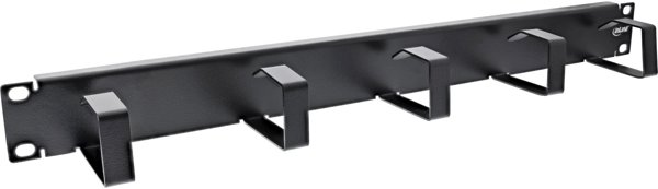 InLine InLine® 19" Cable management panel, 5 small brackets, RAL9005, black