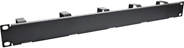InLine InLine® 19" Cable management panel, 5 small brackets, RAL9005, black