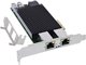 InLine® Dual Gigabit Netzwerkkarte, 2x RJ45 1 Gb/s, PCIe x4, PoE+