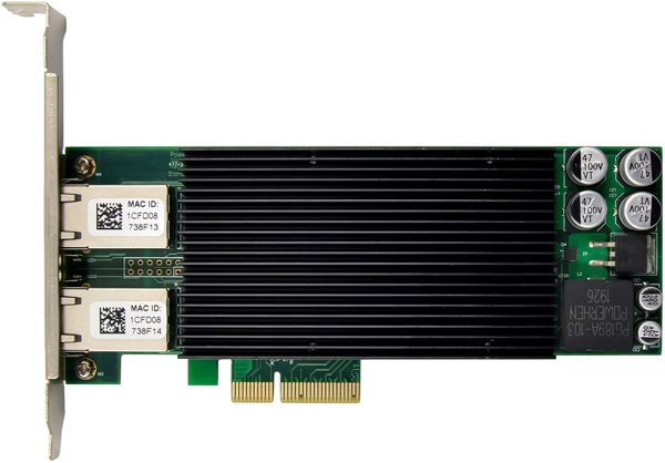 InLine® Dual Gigabit Netzwerkkarte, 2x RJ45 1 Gb/s, PCIe x4, PoE+