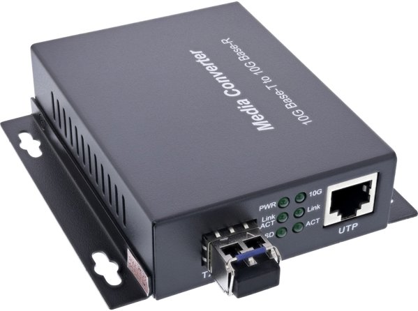 InLine® Netzwerk Media Konverter 10Gb/s TP zu SFP+ LWL (für LC Duplex), SM, 10km