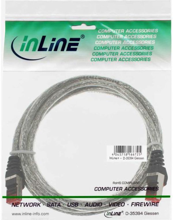 InLine Καλώδιο Δικτύου Patch Cat.6 S/FTP PiMF, Χάλκινο, Διαφανές, 1.5m - 76412T