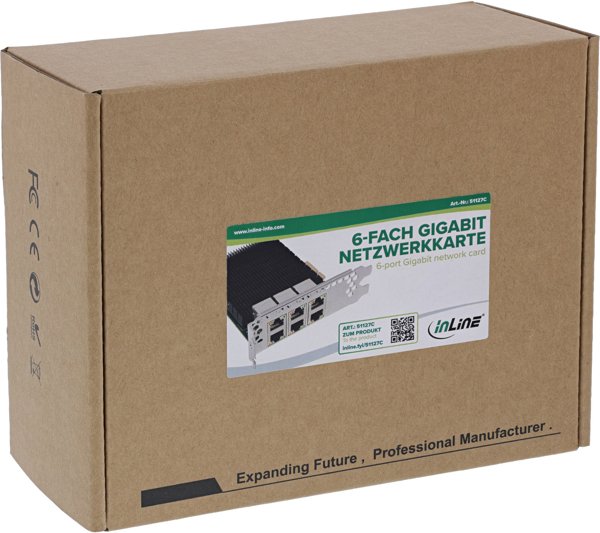 InLine® 6-fach Gigabit Netzwerkkarte, 6x RJ45 1 Gb/s, PCIe x4