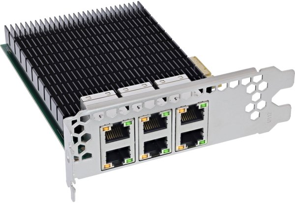InLine® 6-fach Gigabit Netzwerkkarte, 6x RJ45 1 Gb/s, PCIe x4