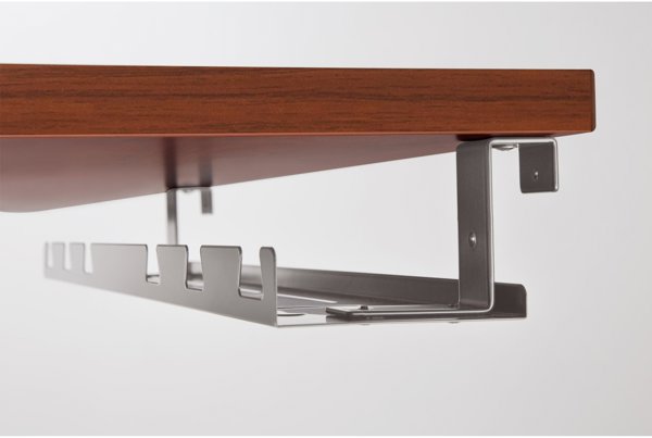 InLine InLine® Cable guide/shelf for under-table mounting, grey
