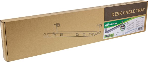 InLine InLine® Cable guide/shelf for under-table mounting, grey