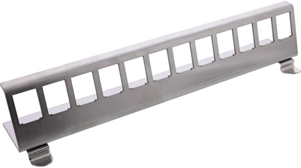 InLine® Keystone SNAP-In Metall-Modulhalter, 12-fach für Hutschiene