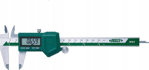 Insize Ψηφιακό Παχύμετρο 150mm IP67 3V με Λειτουργίες ABS/SQ