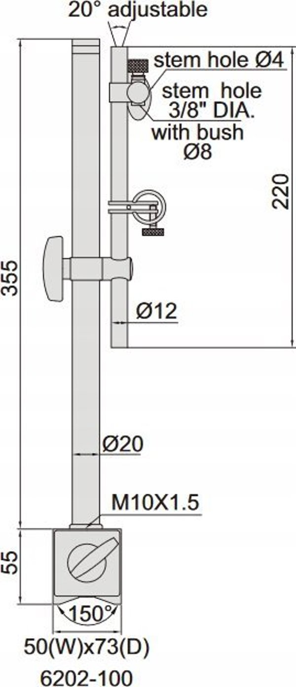Insize STATYW MAGNET.73*50*55