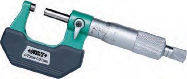 Insize Μικρόμετρο 50-75mm, Ακρίβεια 0,01mm, DIN863-1, Τυπικό Μοντέλο με Καρβίδιο, Πιστοποιημένο