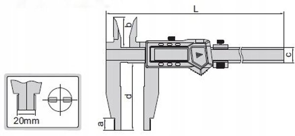 Insize SUWMIARKA  300 CYFR.   12 3V/ABS/SZCZEKI 100