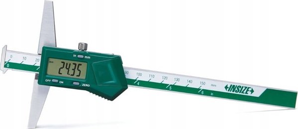 Ψηφιακό Βαθιδόμετρο Insize 150/100mm με Άγκιστρα Μέτρησης, Διπλής Όψης, Ανοξείδωτο Ατσάλι