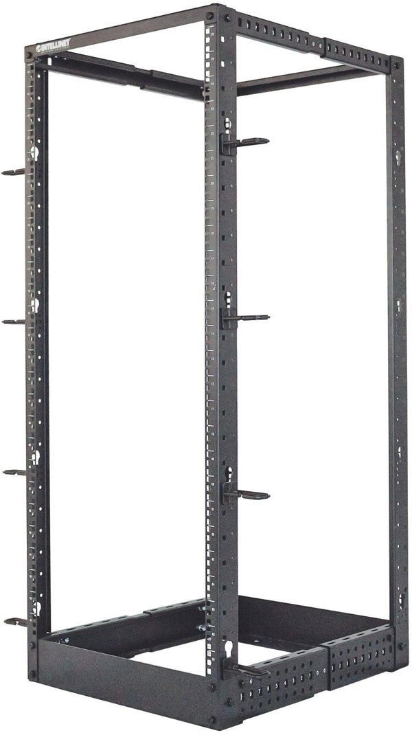 INTELLINET 48,3cm 19Zoll Laborgestell 26HE 4-Pfosten HxBxT 1296 x 515 x 559mm unmontiert schwarz