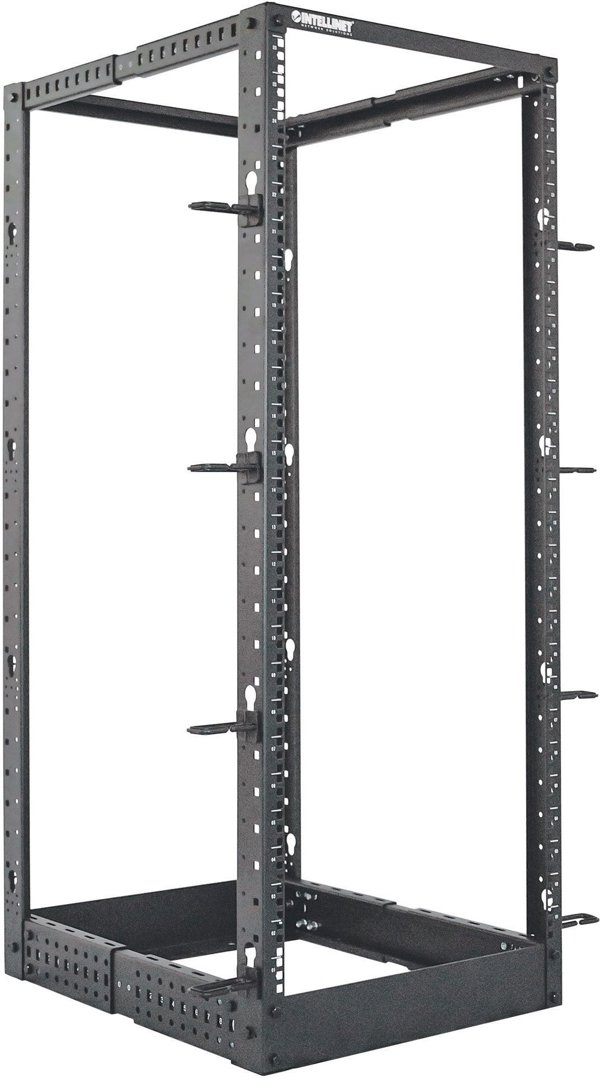 INTELLINET 48,3cm 19Zoll Laborgestell 26HE 4-Pfosten HxBxT 1296 x 515 x 559mm unmontiert schwarz