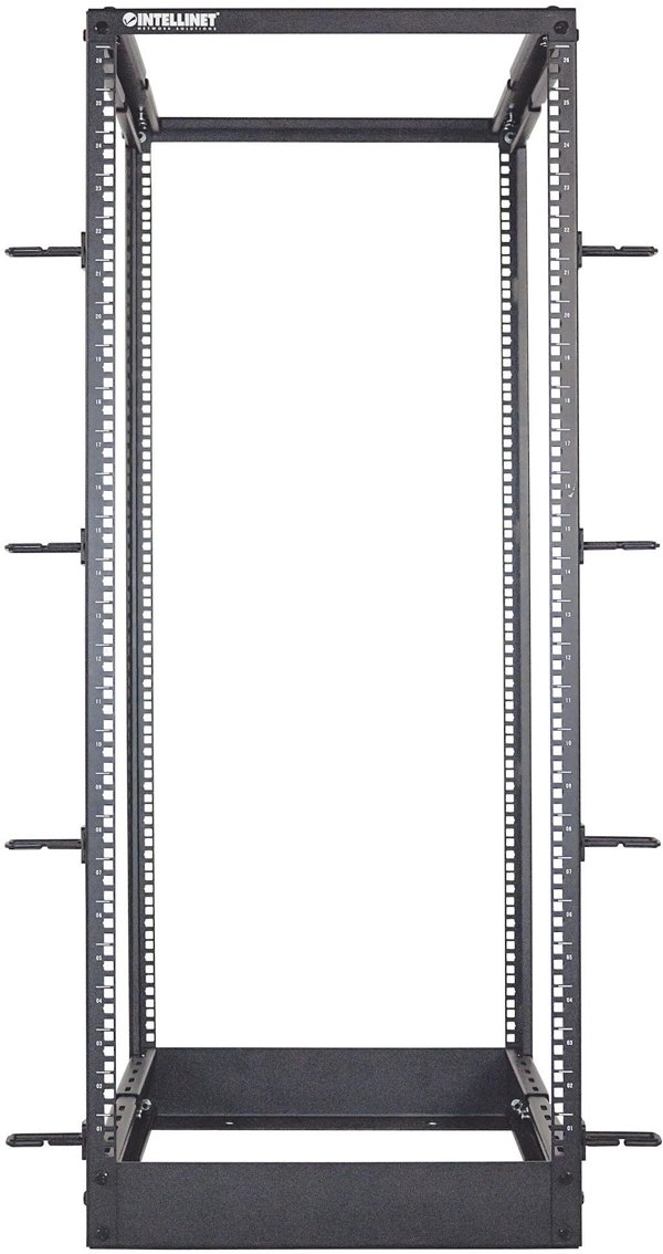 INTELLINET 48,3cm 19Zoll Laborgestell 26HE 4-Pfosten HxBxT 1296 x 515 x 559mm unmontiert schwarz