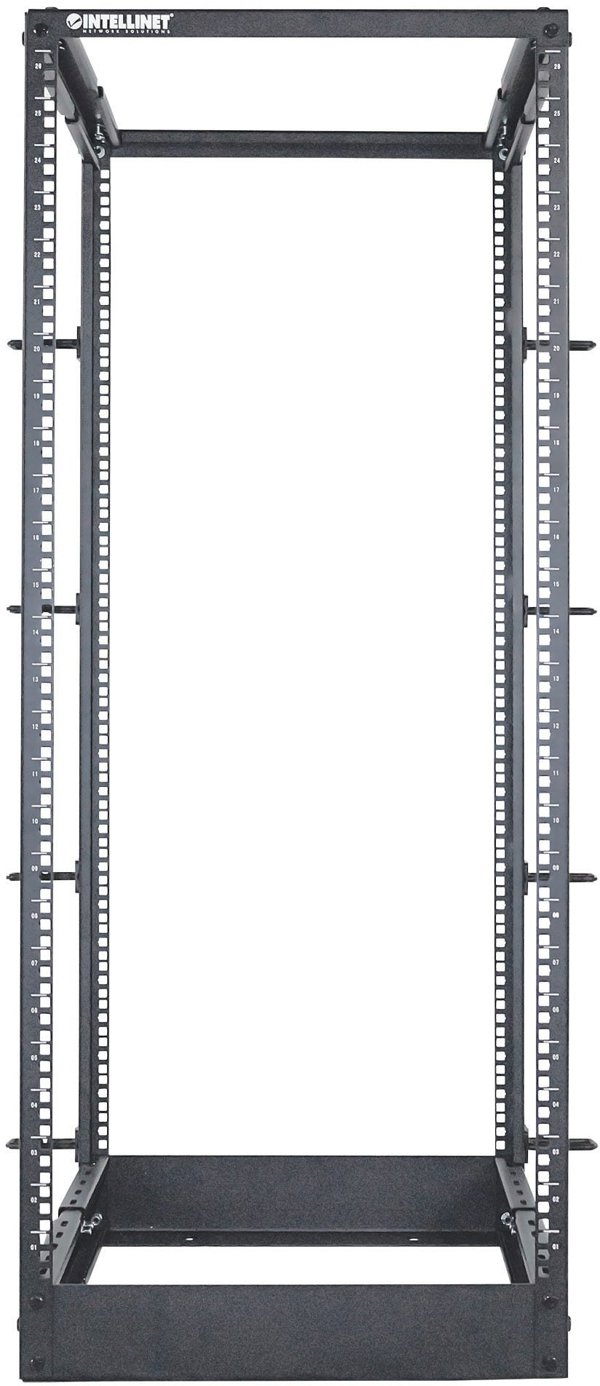 INTELLINET 48,3cm 19Zoll Laborgestell 26HE 4-Pfosten HxBxT 1296 x 515 x 559mm unmontiert schwarz