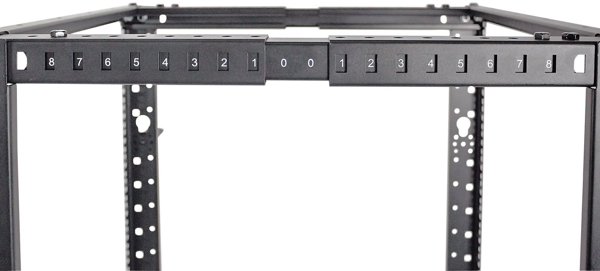 INTELLINET 48,3cm 19Zoll Laborgestell 26HE 4-Pfosten HxBxT 1296 x 515 x 559mm unmontiert schwarz
