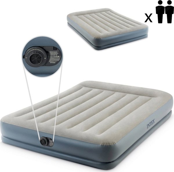 Intex φουσκωτό στρώμα 203x152cm με αντλία, για δύο άτομα, Intex 64118ND