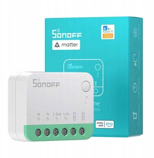 Έξυπνος Μίνι Διακόπτης WiFi Sonoff MINIR4M Matter (HomeKit, SmartThings, Home Assistant)