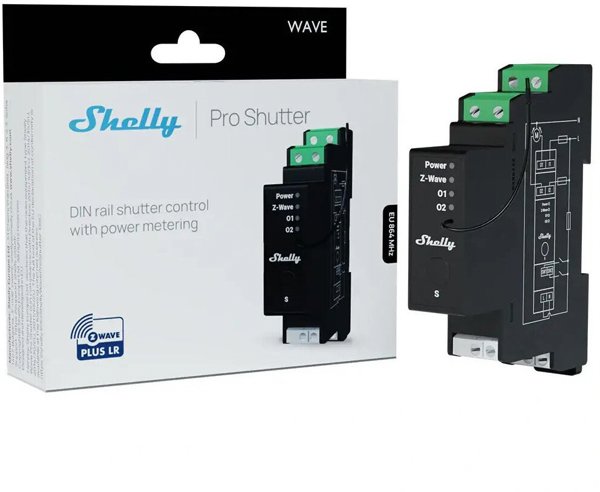 Έξυπνος Ελεγκτής Ρομπότ σε Ράγα DIN Z-Wave Shelly Wave Pro Shutter LR