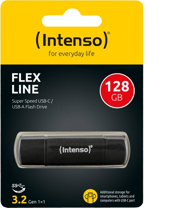 Intenso 3544491 USB Flash Drive 128 GB USB Type-A / USB Type-C 3.2 Gen 1 Μαυρο
