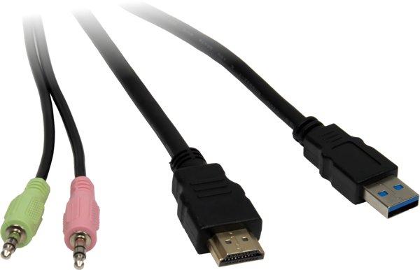 Inter-Tech IPC KVM Switch AC-41HUS HDMI, 4K@60Hz