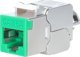 Intellinet Network Solutions INTELLINET Cat6a 10G Slimline Keystone-Modul STP χωρίς εργαλεία με κλιπ για συμπαγές καλώδιο, επιχρυσωμένες επαφές, μεταλλικό περίβλημα, πράσινο