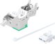 Intellinet Network Solutions INTELLINET Cat6a 10G Slimline Keystone-Modul STP χωρίς εργαλεία με κλιπ για συμπαγές καλώδιο, επιχρυσωμένες επαφές, μεταλλικό περίβλημα, πράσινο