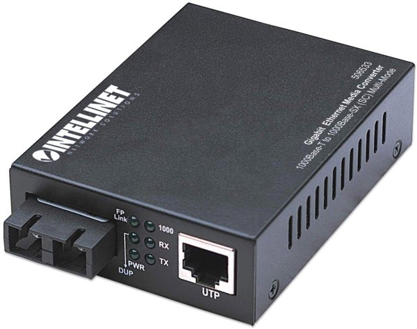 Intellinet 506533 konwerter sieciowy 1000 Mbit/s 850 nm Multifunkcyjny Czarny