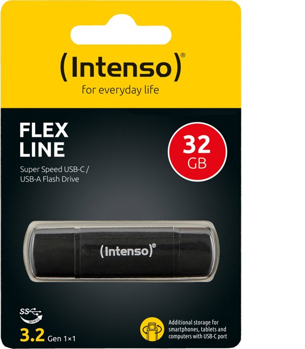Intenso 3544480 μνήμη USB 32 GB USB Type-A / USB Type-C 3.2 Gen 1 (3.1 Gen 1) Μαύρο