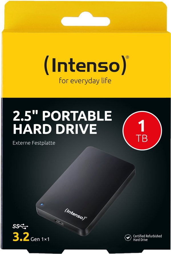 Intenso 6.3cm (2,5") 1TB 3.2 MemoryCase schwarz Refurbished