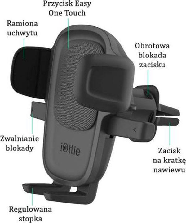 iOttie Easy One Touch 5 Βάση Στήριξης Αυτοκινήτου για Αεραγωγό, Universal για Smartphone 50-90mm