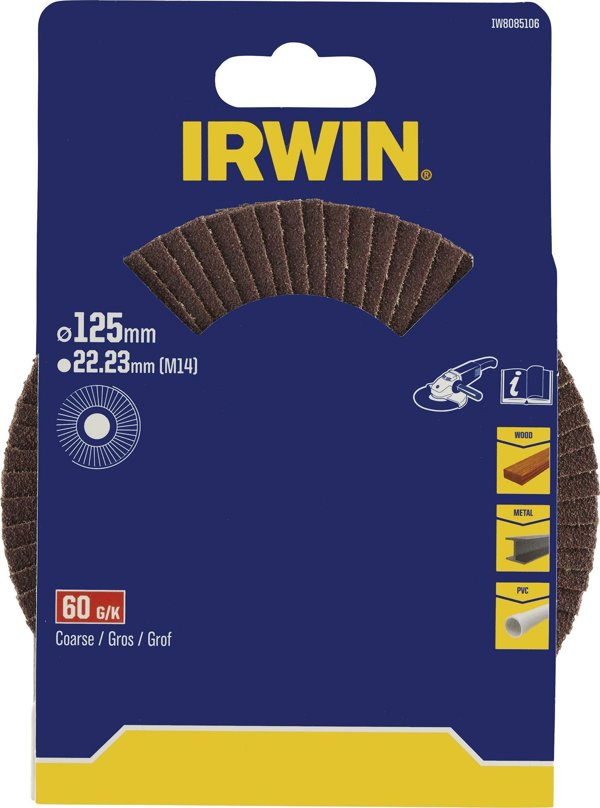 Irwin Sciernica Listkowa 125mm x 22,23mm P60 για ξύλο, μέταλλο και πλαστικά